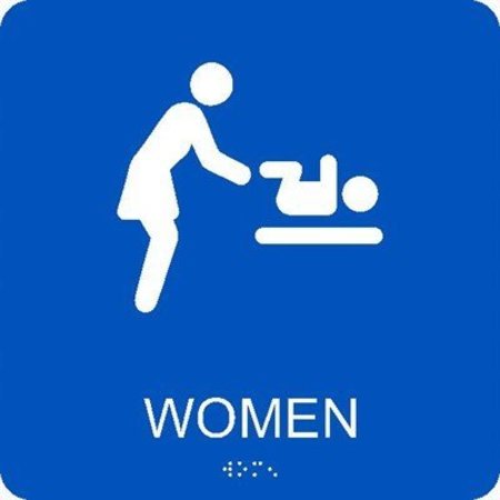 NMC Womens Restroom Braille Ada Sign, ADA29BL ADA29BL